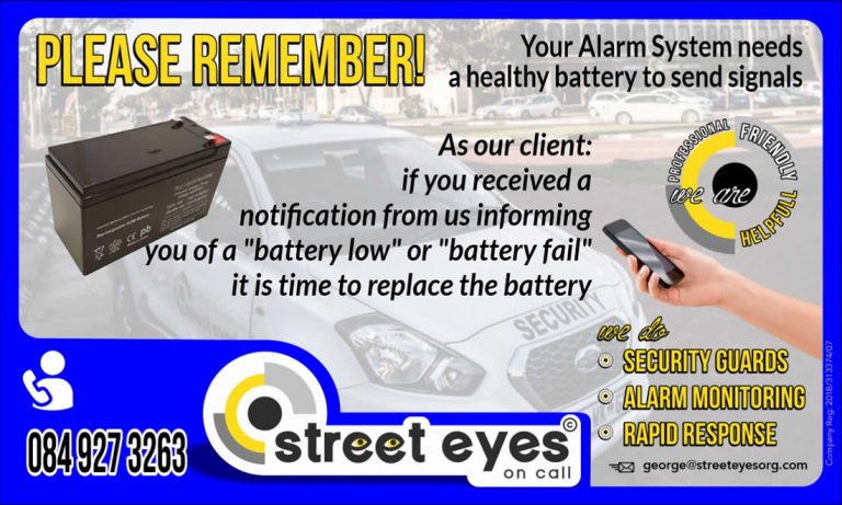 Check your alarm battery