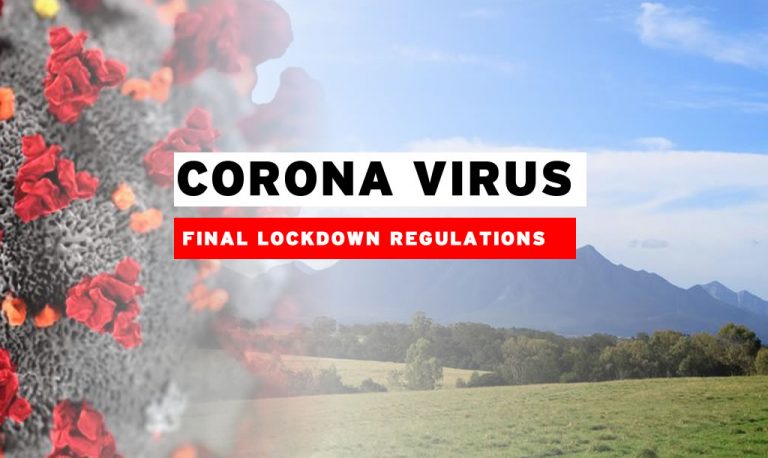 Final lockdown regulations