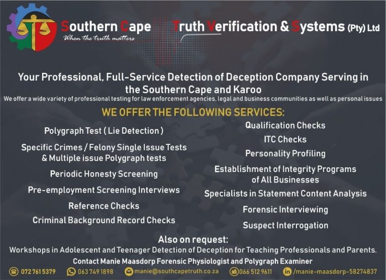 Southern Cape Truth Verification Systems