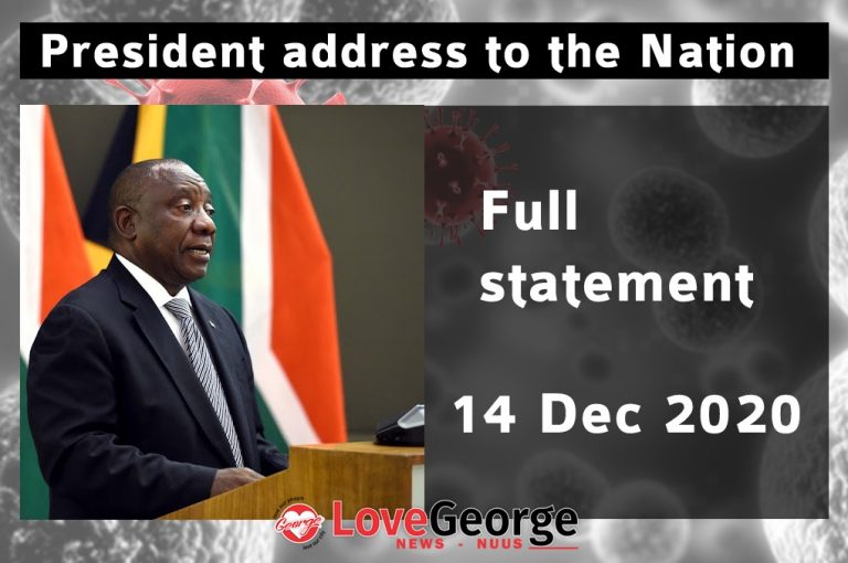 PRESIDENT CYRIL RAMAPHOSA – 14 December 2020
