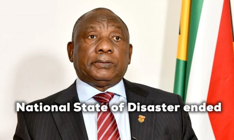 President ends State of Disaster