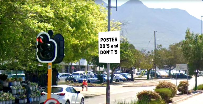 Posters and Banners, the do’s and dont’s of putting them up in George