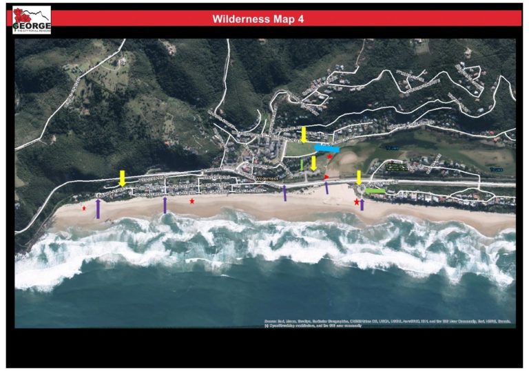 Drop-off/pick-up points for private and public transport vehicles on beaches on 1 and 2 January 2024