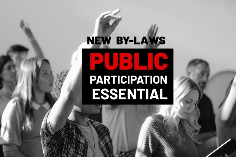 Draft  By laws need public participation
